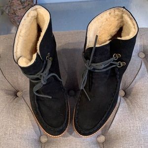 Michael kors suede lace up wedge